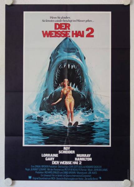 Jaws 2 original release german movie poster